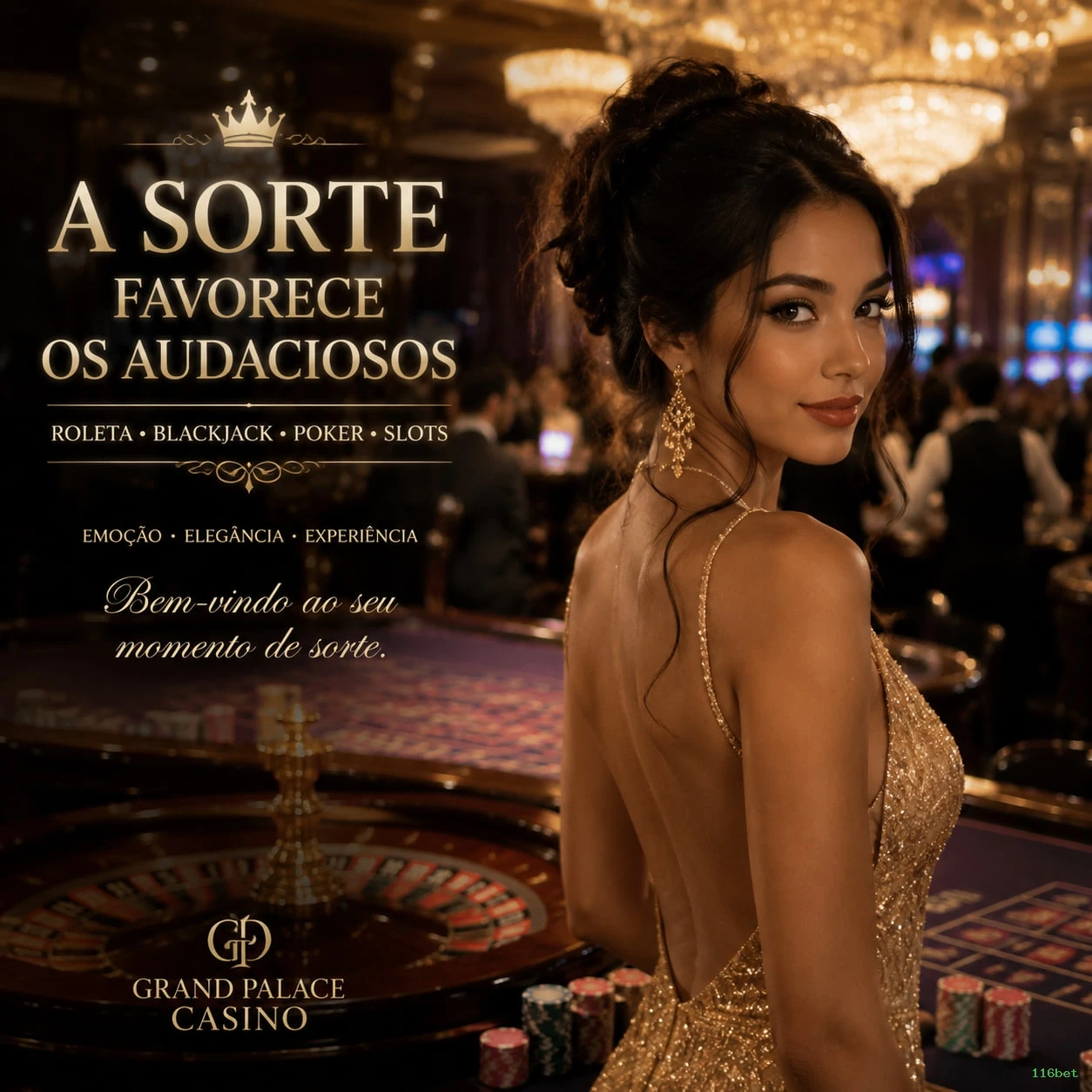Imagem promocional do aplicativo mobile da 116bet